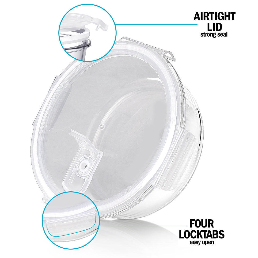 ROUND Glass Containers with steam vent lid - 5 Pack